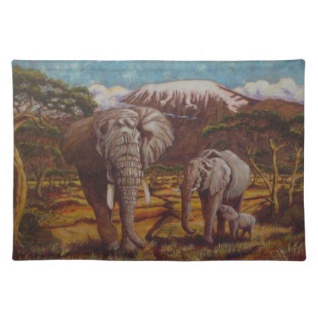 Elephants & Kilimanjaro Placemat