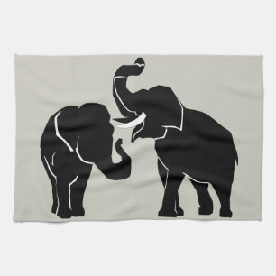 Elephants - kitchen towel