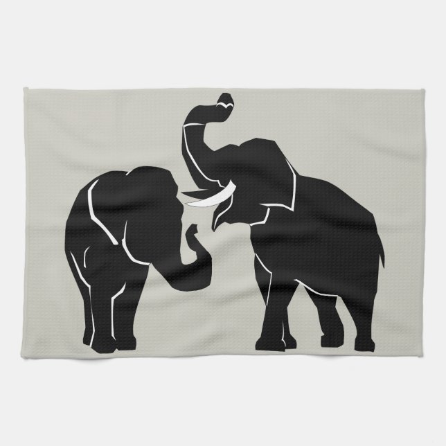 Elephants - kitchen towel (Horizontal)