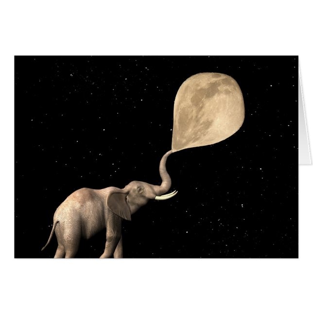 Elephants Make Full Moon Cards (Front Horizontal)