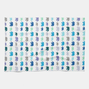 elephants marching kitchen towel