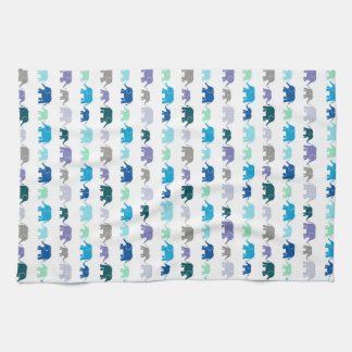 elephants marching kitchen towel