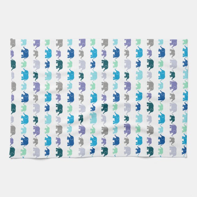 elephants marching kitchen towel (Horizontal)