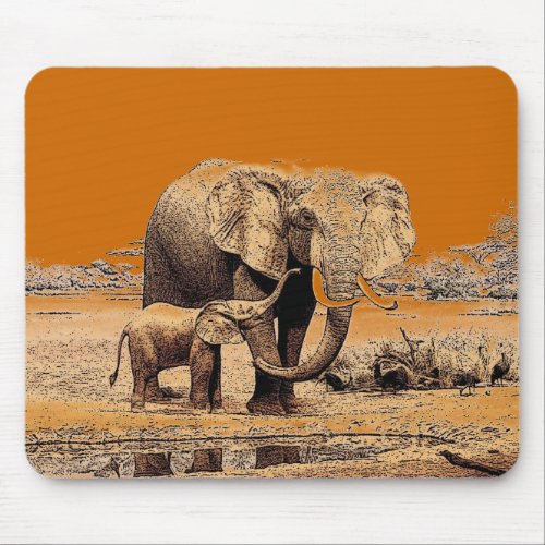 Elephants Mousepad