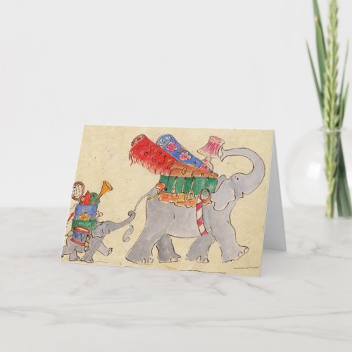 Elephants Moving Day Card