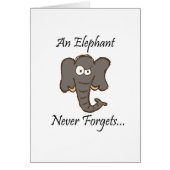 Elephants Never Forget Cards (Front)
