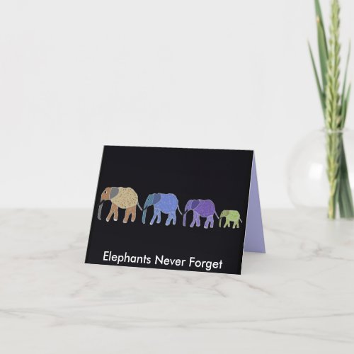 Elephants Never Forget Cards