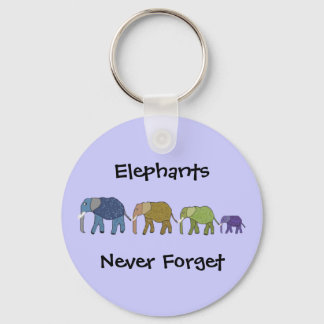 Elephants Never Forget Keychain