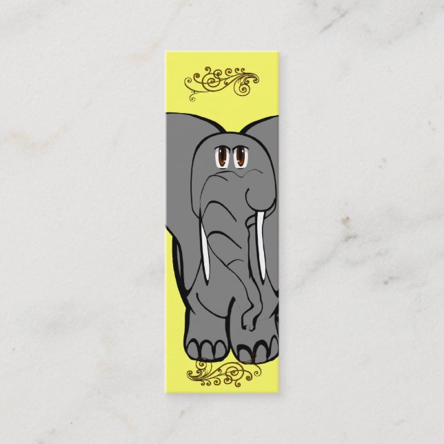 Elephants Never Forget Mini Business Card (Front)