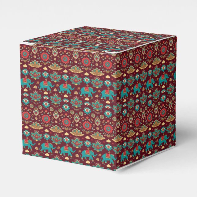 Elephants of Celebration – Diwali Reverie Favor Boxes (Front Side)