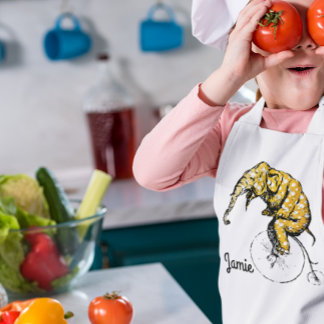 Elephants on Bikes = Yikes Kids' Apron