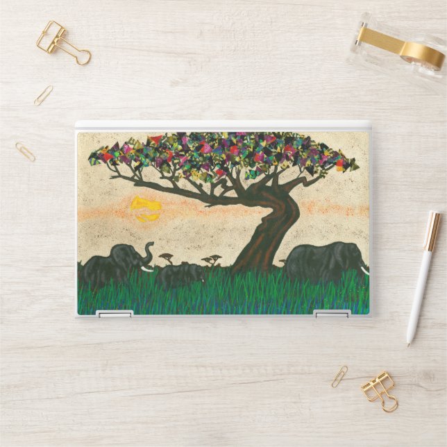 Elephants on the Planes of Africa HP Laptop Skin (Desk)