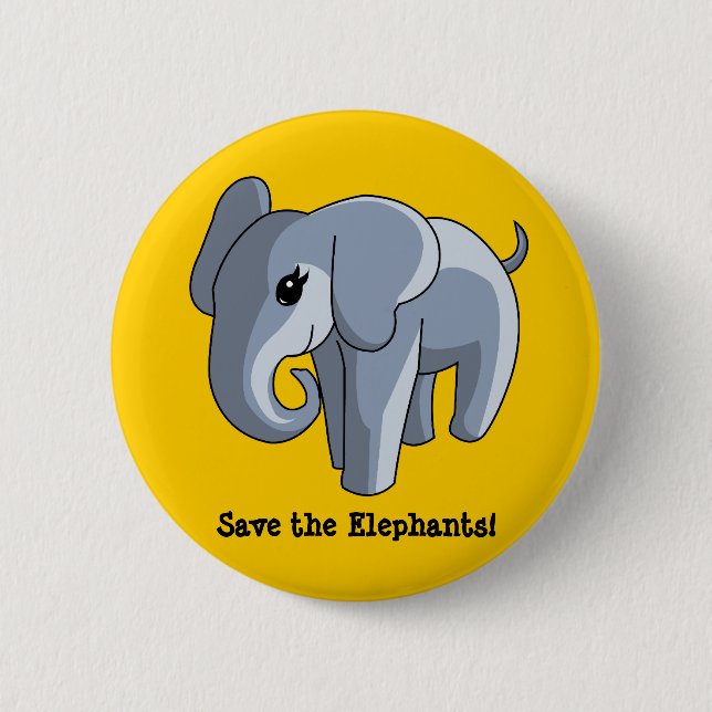 Elephants Pinback Button (Front)