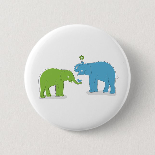 Elephants Pinback Button (Front)