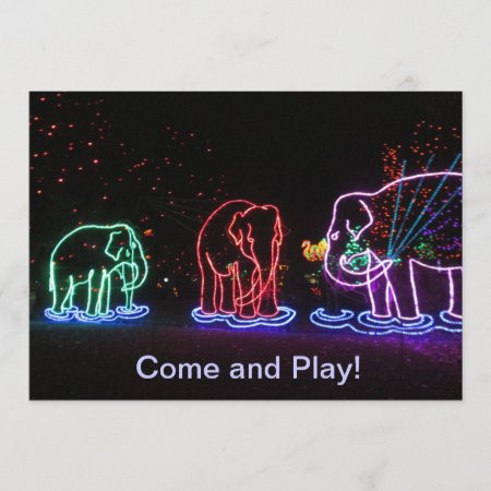 Elephants Play Invitations