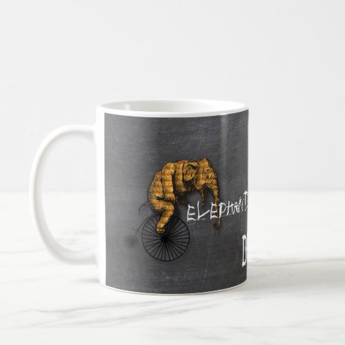 Elephants Plus Bikes Equal YIKES Coffee Mug