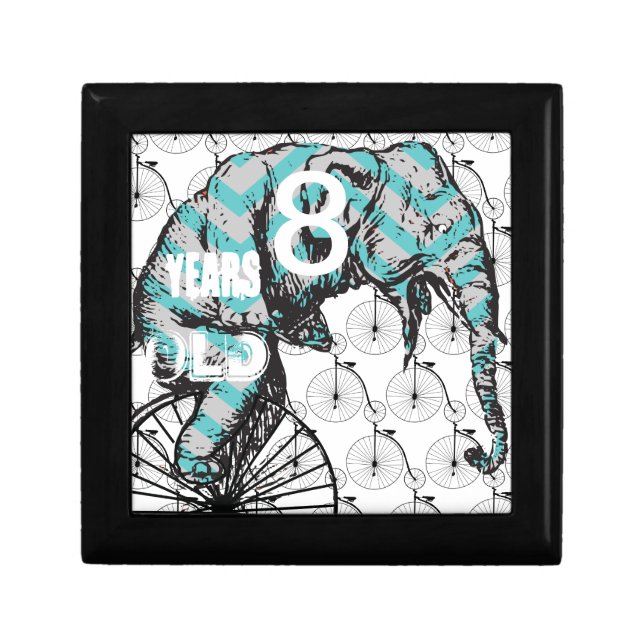 Elephants Plus Bikes Equal YIKES! Jewelry Box (Front)