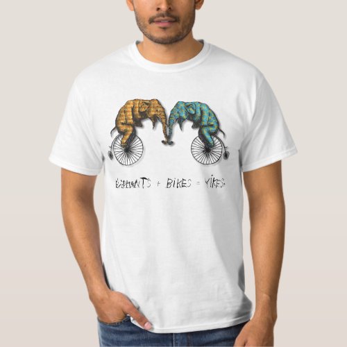 Elephants Plus Bikes Equal YIKES T_Shirt