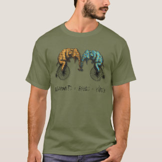 Elephants Plus Bikes Equal YIKES! T-Shirt