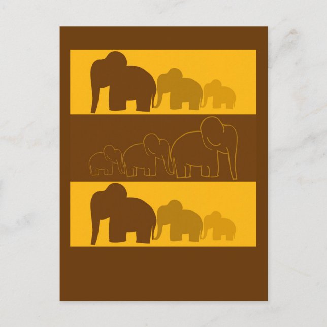 Elephants Postcard (Front)