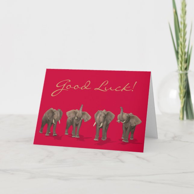 Elephants Quartet Card (Front)