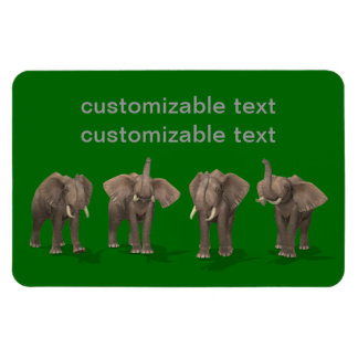 Elephants Quartet Magnet