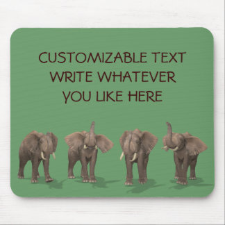 Elephants Quartet Mouse Pad
