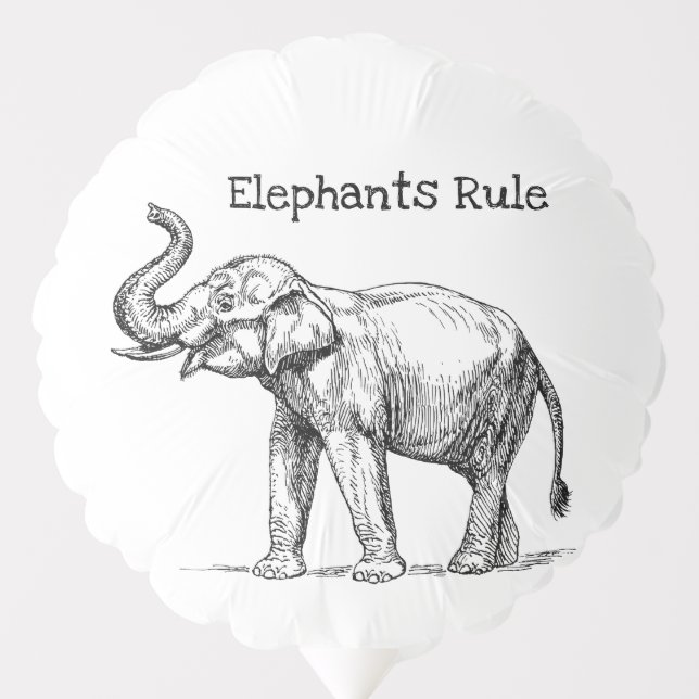 Elephants Rule Balloon (Front)