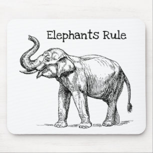 Elephants Rule Mouse Pad