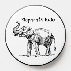 Elephants Rule PopSocket