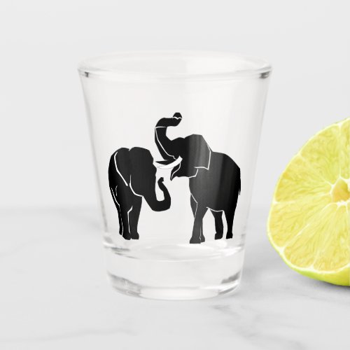 Elephants Shot Glass