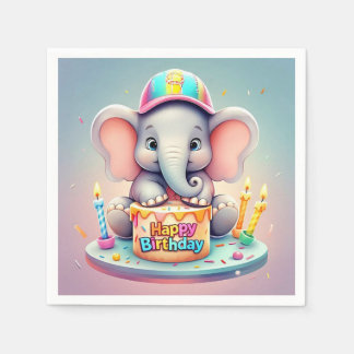 " ELEPHANT'S SWEET CELEBRATION " NAPKINS