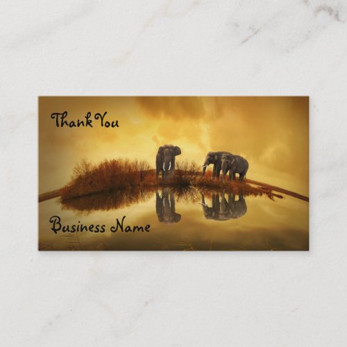 Elephants Thank You Business Card
