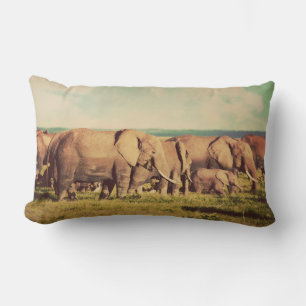 Elephants throw pillows