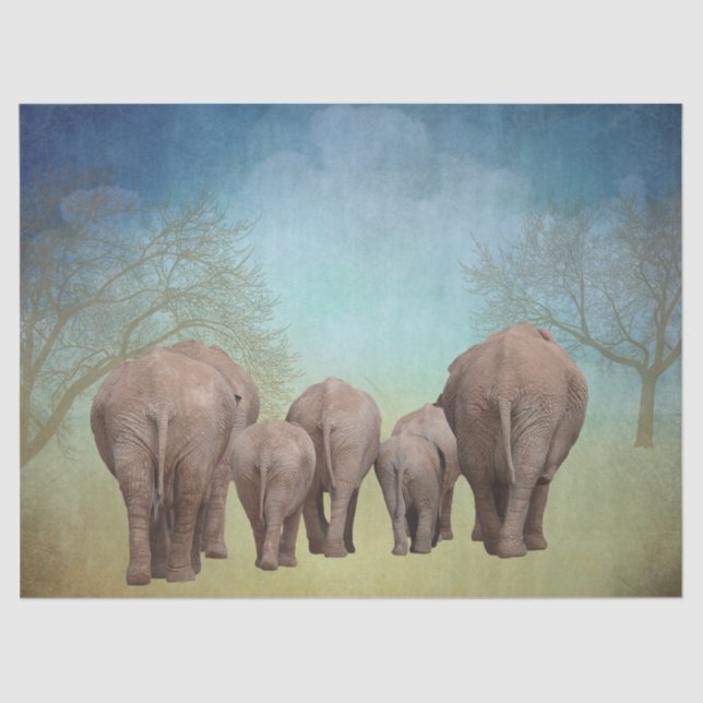 Elephants Tissue Paper (Front)