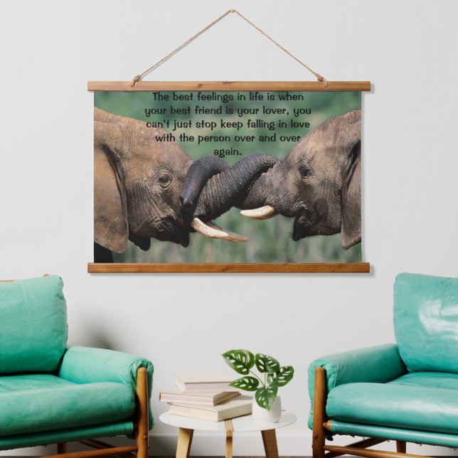 Elephants Together in Africa Hanging Tapestry (Living Room)