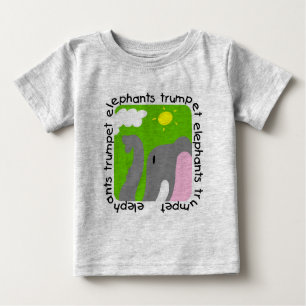 Elephants Trumpet Baby Football Bodysuit