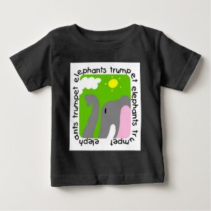Elephants Trumpet Baby Raglan T-shirt