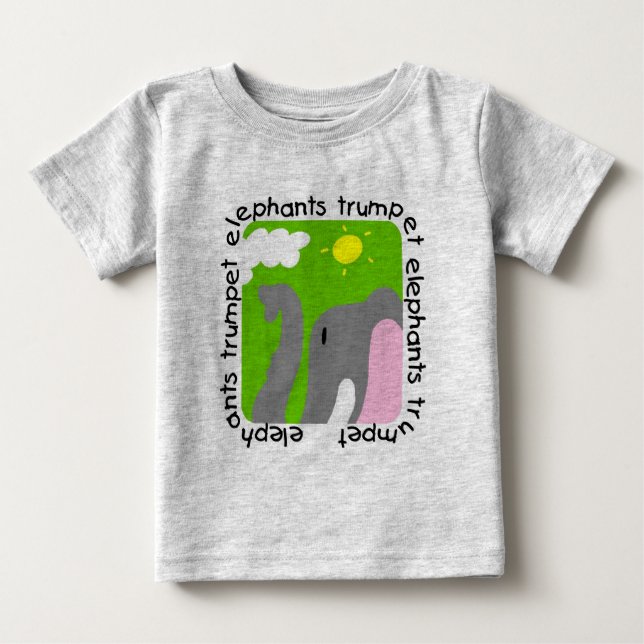 Elephants Trumpet Baby Romper (Front)