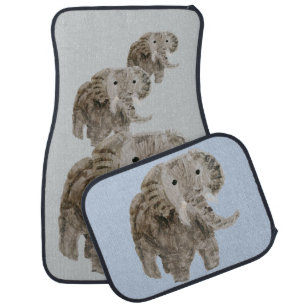 Elephants Wild Animal Custom Color Car Floor Mat