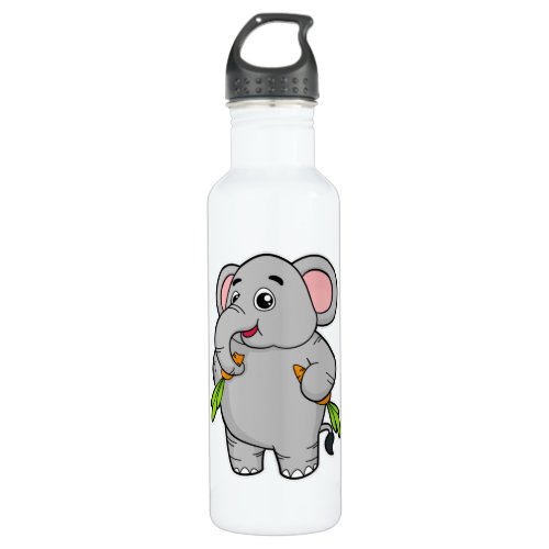 Elephants with Carrots Stainless Steel Water Bottle