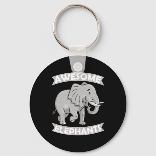 Elephants Zoo Circus Elephant Conservative  Keychain