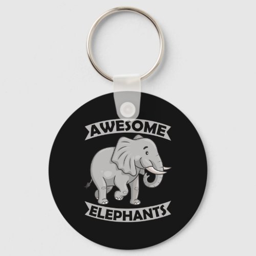 Elephants Zoo Circus Fun Elephant Conservative  Keychain