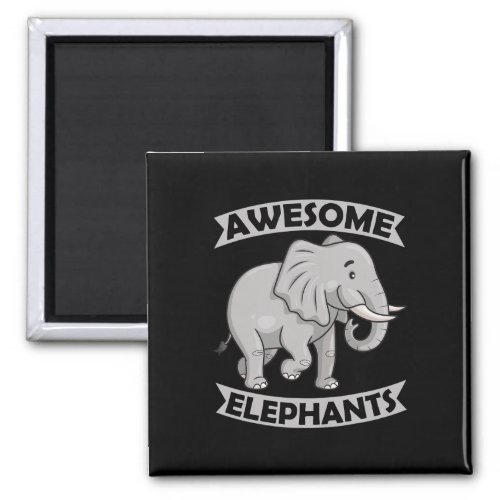 Elephants Zoo Circus Fun Elephant Conservative  Magnet