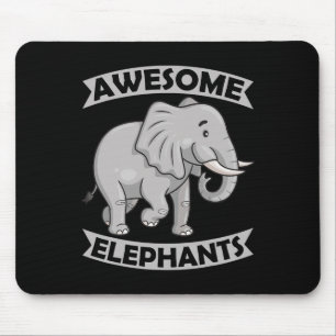Elephants Zoo Circus Fun Elephant Conservative Mouse Pad