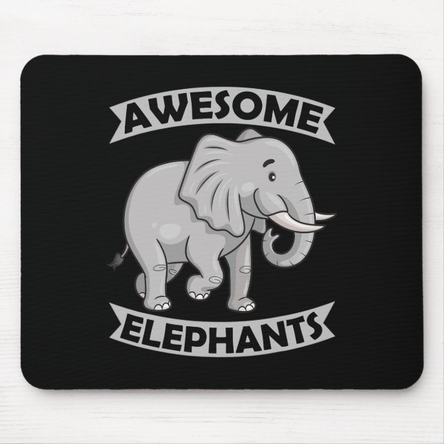Elephants Zoo Circus Fun Elephant Conservative  Mouse Pad (Front)