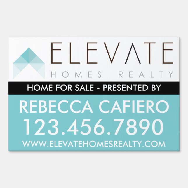 Elevate Homes Realty 36"x24" large lawn sign. Yard Sign (Front)