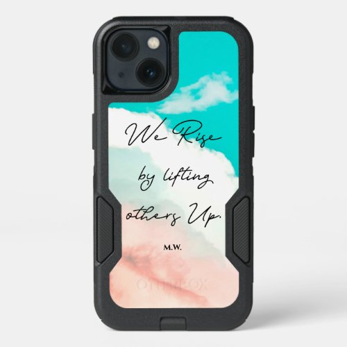 Elevate Inspirational Teal Sky iPhone 13 Case