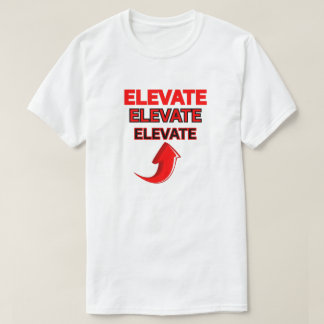 ELEVATE, VIVID RED WHITE MOTIVATIONAL UNISEX MEN'S T-Shirt