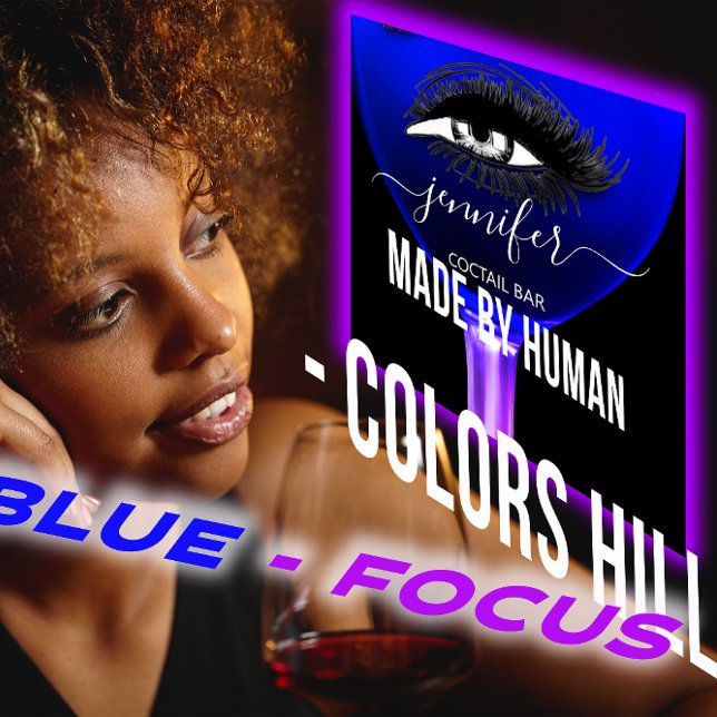 Elevate Your Bar's Brand with Pub Cocktail Eye Nav Square Business Card (Elevate Your Bar's Brand with Pub Cocktail Eye Nav Square Business Card)